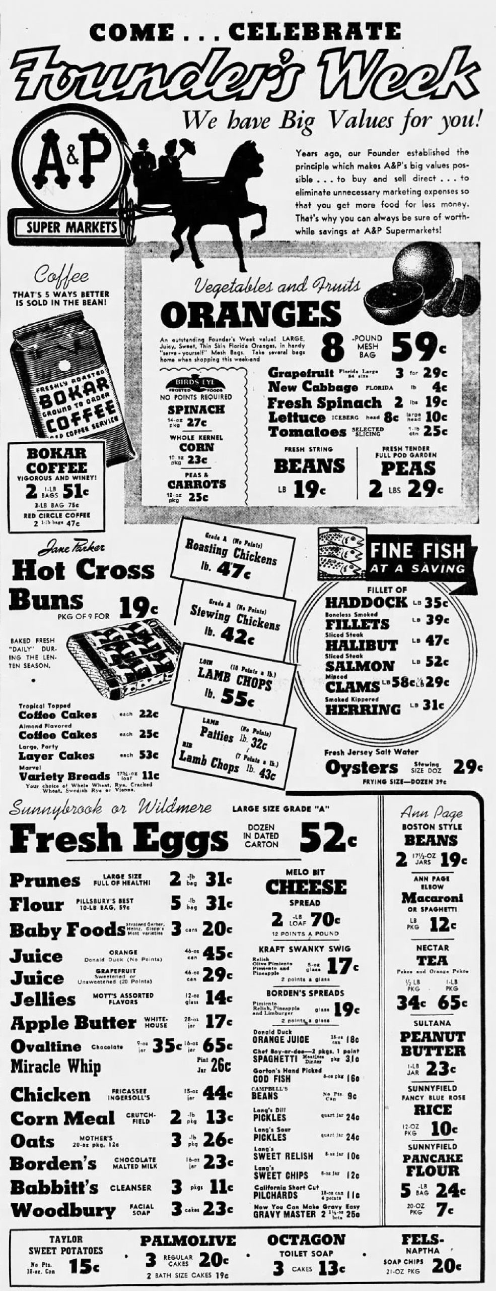 Grocery advertisment showing items and sale prices. There are an exhausting amount of items consuming the entire page
